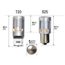 他の写真2: S25 1600LM アンバー シングル ピン角150° 抵抗内蔵ウインカー