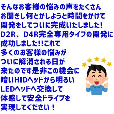 画像4: HERACLEOUS TYPE-R（ヘラクレス  タイプアール）業界初ついに完成 純正球と簡単に交換するだけで HID を LED 化へ D2R D4R 爆光 安心 安全 6500K 12000LM 完全保証［HLD2RHC / HLD4RHC］