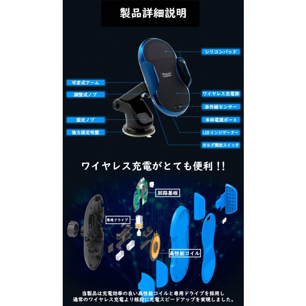 画像5: オートマチック スマートフォンホルダー (5)