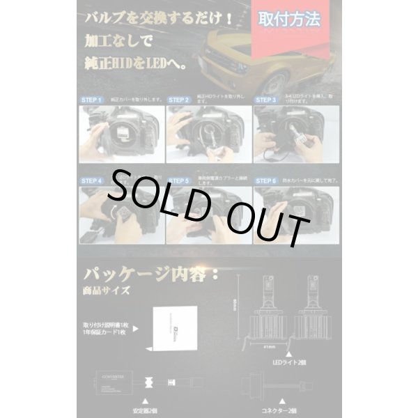 画像4: MEDUSA（メデューサ）D4S/D4R/D2S/D2SR  業界初 無加工で純正HIDをLED化 最強LEDヘッドライト6500k 16000LM (4)